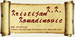 Kristijan Komadinović vizit kartica